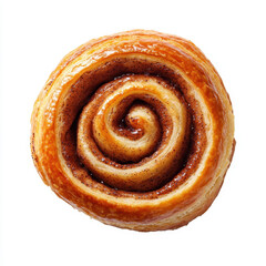 Fototapeta premium Delicious cinnamon swirl pastry with golden brown crust and rich filling