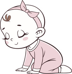 Pretty baby vector art 