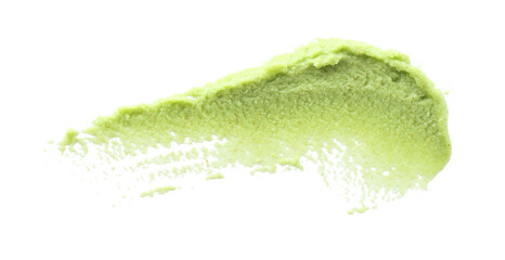 Hot wasabi paste isolated on white, top view