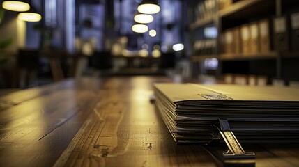 Stack of sealed confidential envelopes on wooden desk, symbolizing secure document handling, privacy, and classified information management in professional settings