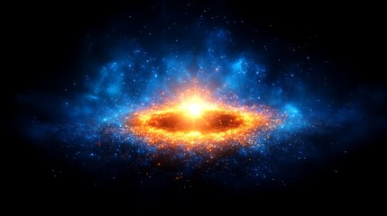 Obraz premium Celestial Explosion Bright Nebula Cosmic Energy