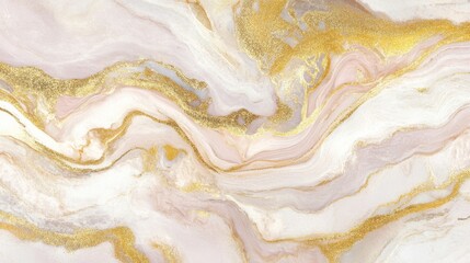 Elegant Abstract Marble Background with Subtle Pink and Gold Swirls, Perfect for Luxury Branding, Invitations, and Digital Designs Featuring Soft Color Palette