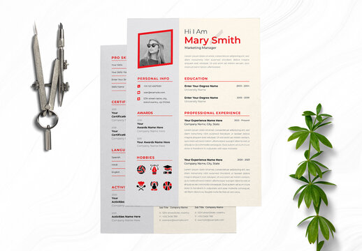 Stylish Resume Template Layout