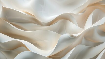 Obraz premium Abstract Beige Draped Fabric Texture