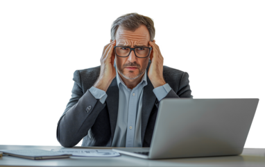 businessman with headache