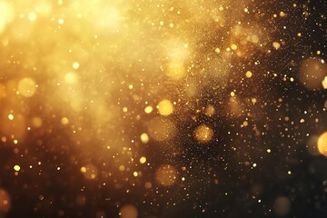 Fototapeta premium Dazzling Gold Glitter Background: Sparkling Festive Shine, Luxurious Texture Perfect for Holiday Designs, Invitations, 
