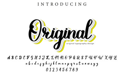Original Font Stylish brush painted an uppercase vector letters, alphabet, typeface