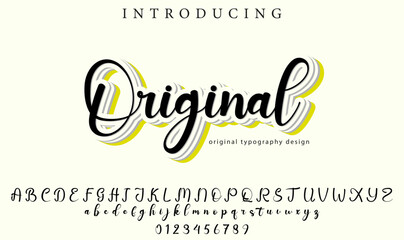 Original Font Stylish brush painted an uppercase vector letters, alphabet, typeface