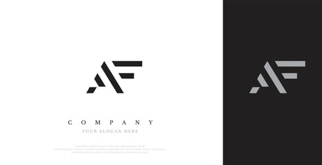 Initial AF Logo Design Vector 