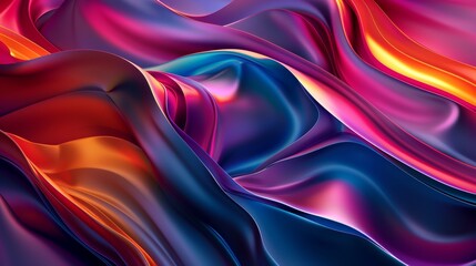 Fototapeta premium Abstract Colorful Silk Drape Wallpaper