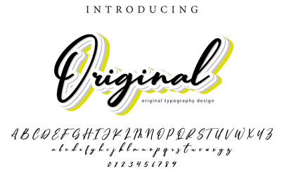 Original Font Stylish brush painted an uppercase vector letters, alphabet, typeface