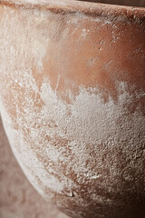 Fototapeta premium Detailed shot of a smooth clay surface, ideal for ceramic and handmade themes