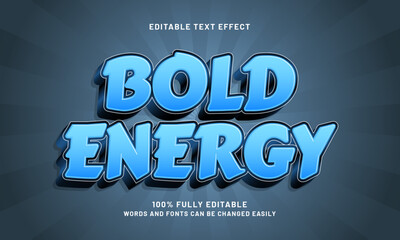 bold energy editable text effects with a power and strong theme