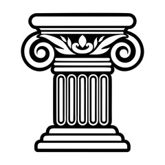 A filled style icon of marble column