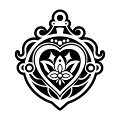 Naklejka premium Queen pendant icon in glyph style