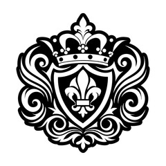 Naklejka premium A glyph style icon of royal insignia