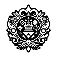 Fototapeta premium A solid style icon of royal tapestry