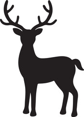 isolated black reindeer icon Vector, black reindeer Silhouette,black reindeer icon set, black reindeer for logo,color reindeer Vector illustration, Vector Graphic, EPS 10 , clip art work,