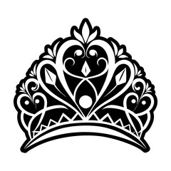 A filled style icon of tiara © creativestall