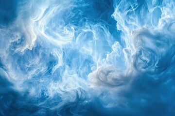 Obraz premium Heavenly Hues: A Stunning Panorama of Blue Sky and Exquisite Cloud Formations, Perfect for Backgrounds and Designs eco 