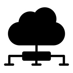 cloud computing black icon