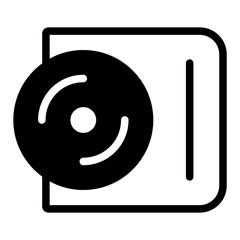 compact disc black icon