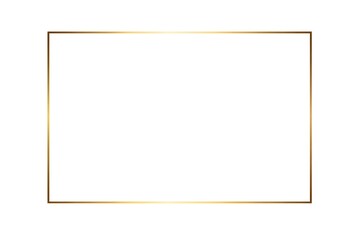 Obraz premium Elegant Gold Frame Border: Simple Flat Vector Design, Perfect for Invitations, Logos, and More. Add a touch of luxury to