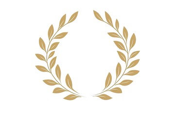 Golden Laurel Wreath: Victory, Award, Achievement, Success, Triumph, Celebration, Honor, Prestige, Glory, Champion,     