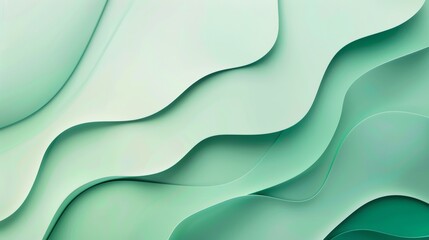 Obraz premium Abstract Green Wave Wallpaper