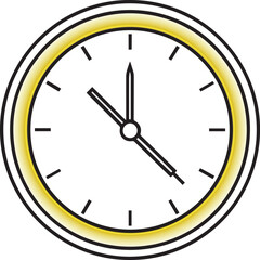A Modern Wall Clock Design Vector Art of Illustration. Eps 10