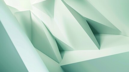 Obraz premium Abstract Mint Green Geometric Wallpaper
