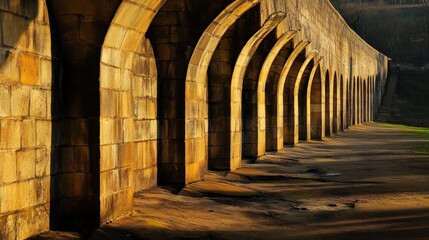 Golden Hour at the Archway Dam: A Stunning Display of Architectural Grandeur
