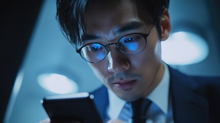 Busy Man In Suit Using Phone