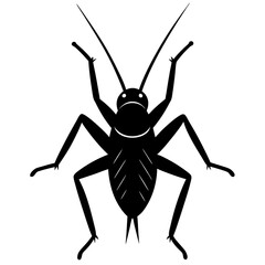 Cricket silhouette vector illustration