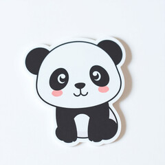 Fototapeta premium Adorable cartoon panda illustration. Perfect for children's products, websites, or social media. Simple, cute design.
