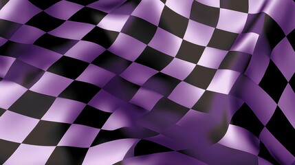 Stunning Purple Checkered Flag Design: A Dynamic Racing Flag for Sports Enthusiasts