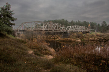 old railway bridge over river