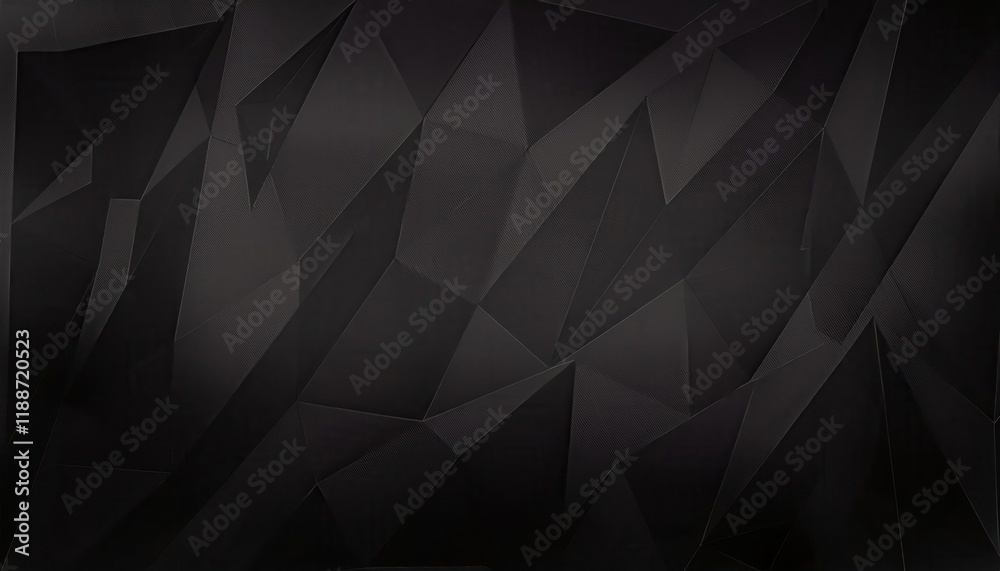 Poster sleek black geometric abstract background with sharp angular shapes and subtle textures ideal for modern design projects
