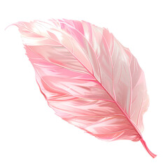 Pink Leaf Clipart Vector Illustration