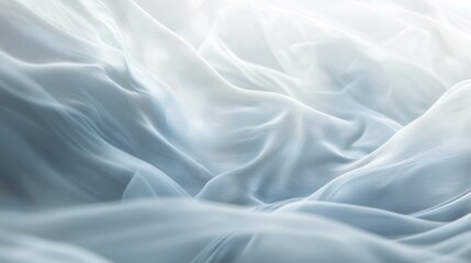 Obraz premium Serene Drapery: An Abstract Study in Light Blue Fabric