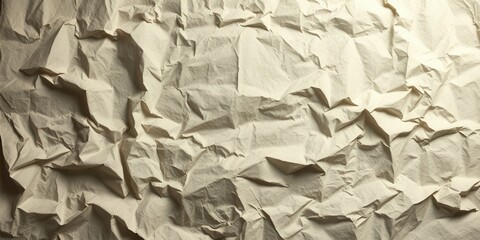 Textured Crumpled Beige Paper Background Abstract Wrinkled Surface