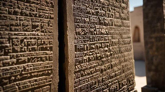 Stone with inscriptions.