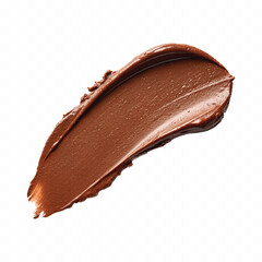 abstract 3d Smeared coral lipstick swatch isolated on white background