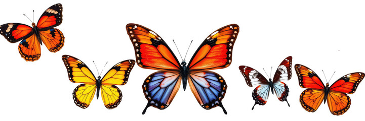 Fototapeta premium Butterfly Collection PNG, Butterfly PNG, Butterfly PNG transparent, colorful butterfly images, butterfly wallpaper, There are many beautiful butterfly groups