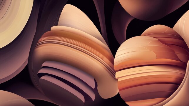 Abstract Geometric Shapes: A Stunning Visual Composition with Intricate Layered Forms and Sophisticated Color Combinations