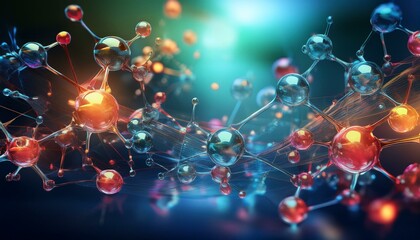 Medical background with molecules and atoms graphic resource