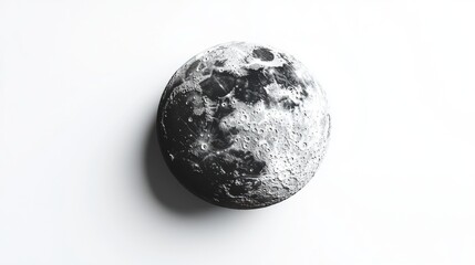 Captivating Moon Surface Detail in Black and White Photography