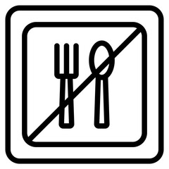 Flat no fasting Design Ramadan Icon