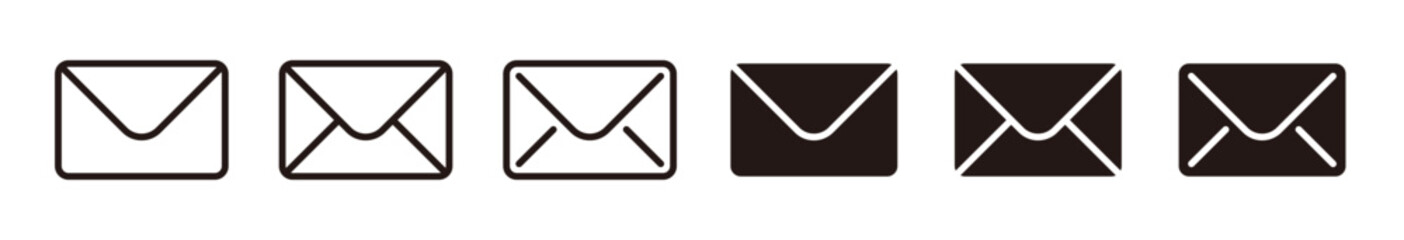 Mail, email, and envelope icon set