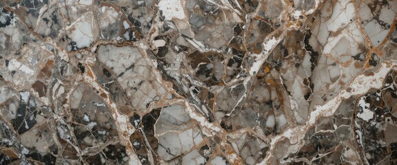 Close-up of natural marble stone texture with intricate patterns.